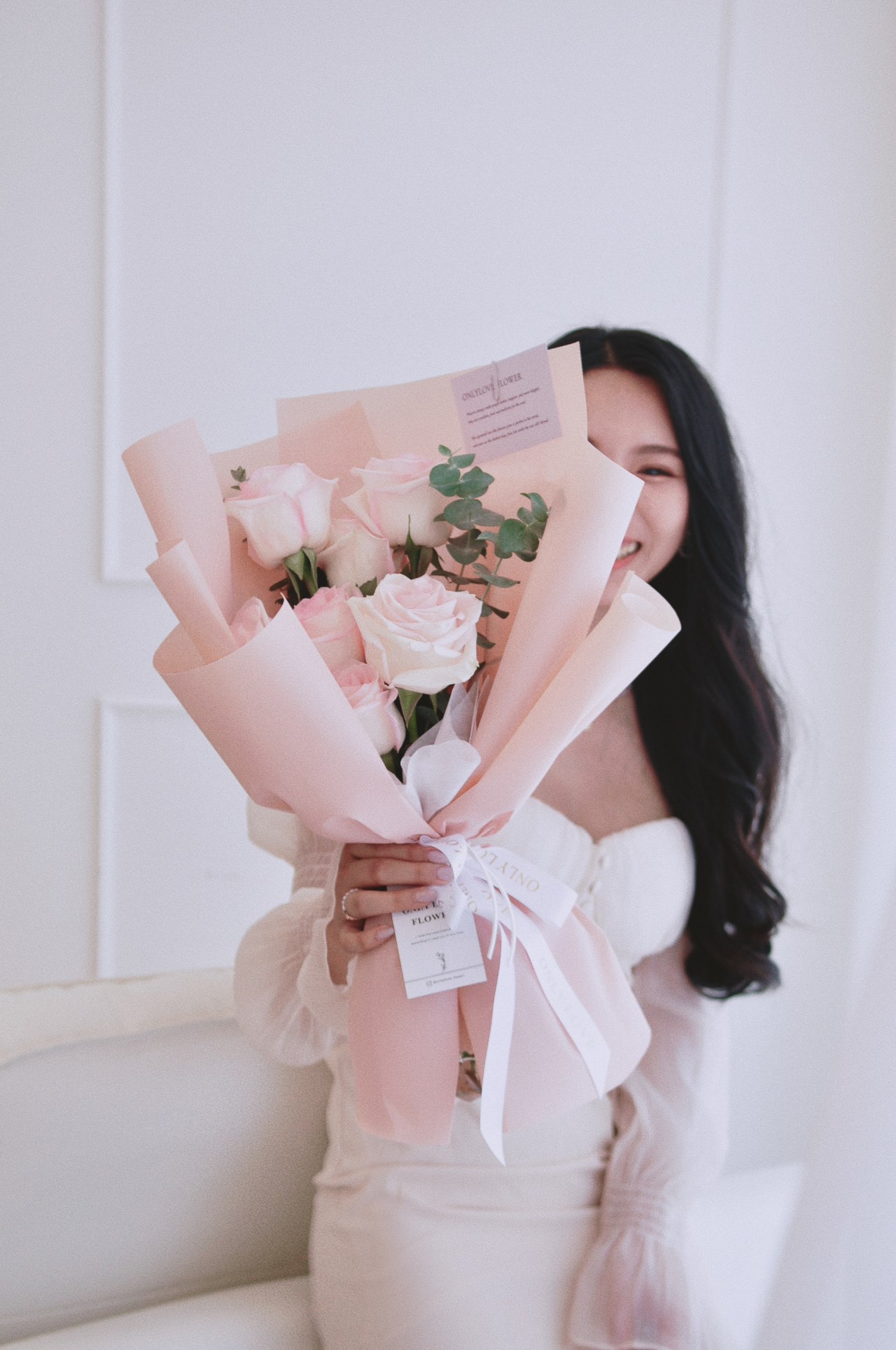 ｜鮮花｜溫柔系粉色玫瑰花束