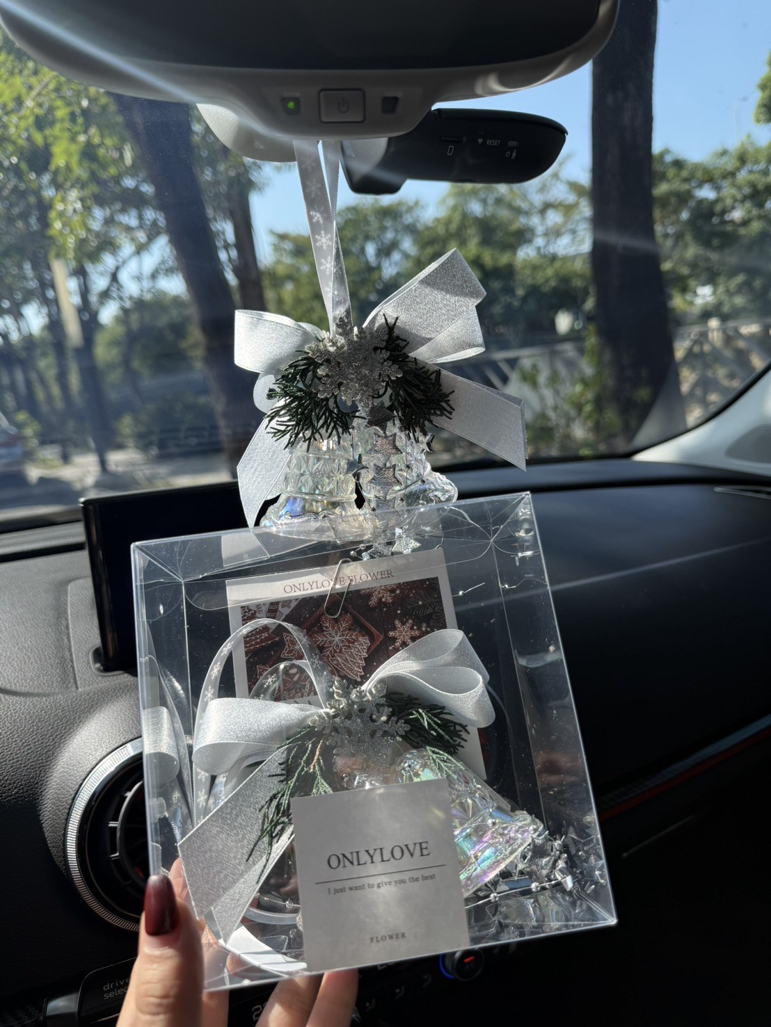 【聖誕限定】水晶小鈴鐺聖誕吊飾/車掛