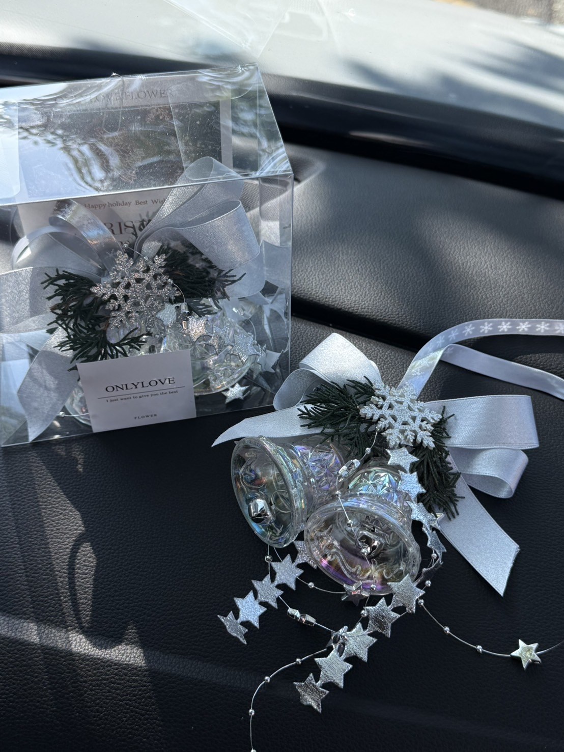 【聖誕限定】水晶小鈴鐺聖誕吊飾/車掛