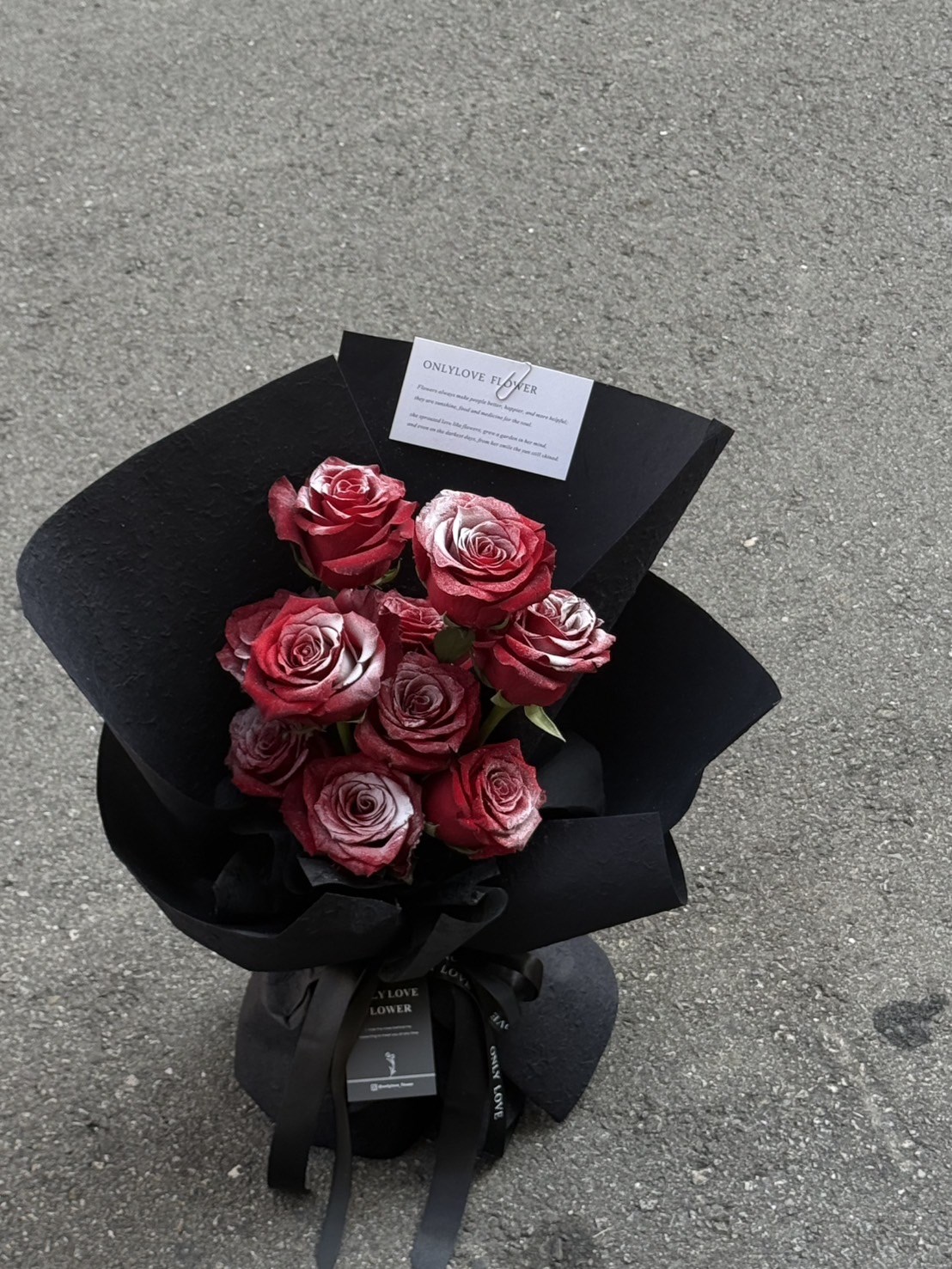 | 鮮花 |  落雪玫瑰(黑包裝)
