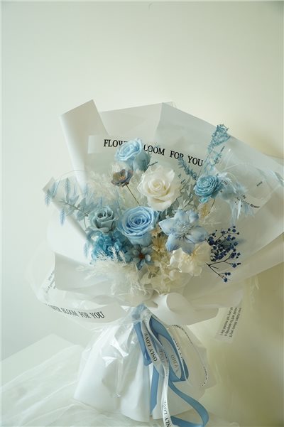  |永生花  | 藍色系永生花束